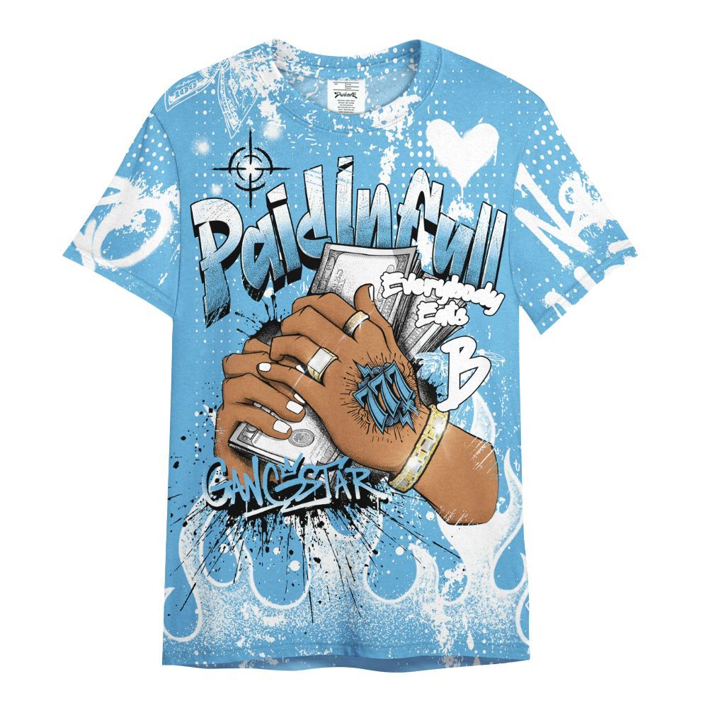 Shirt To Match Melo 12s - Lucky Money Paid In Full Graffiti All Over Print