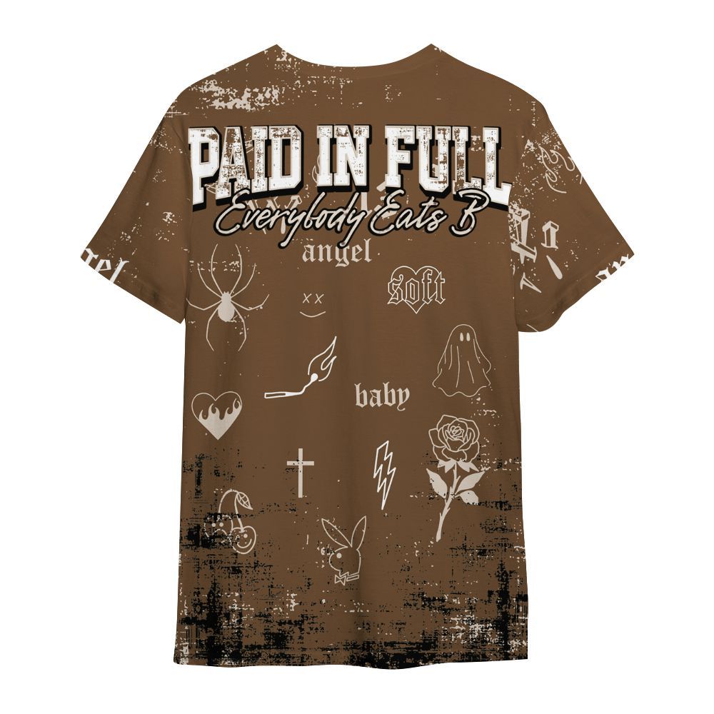 Shirt To Match Eggnog 12s - Paid In Full Money All Over Print