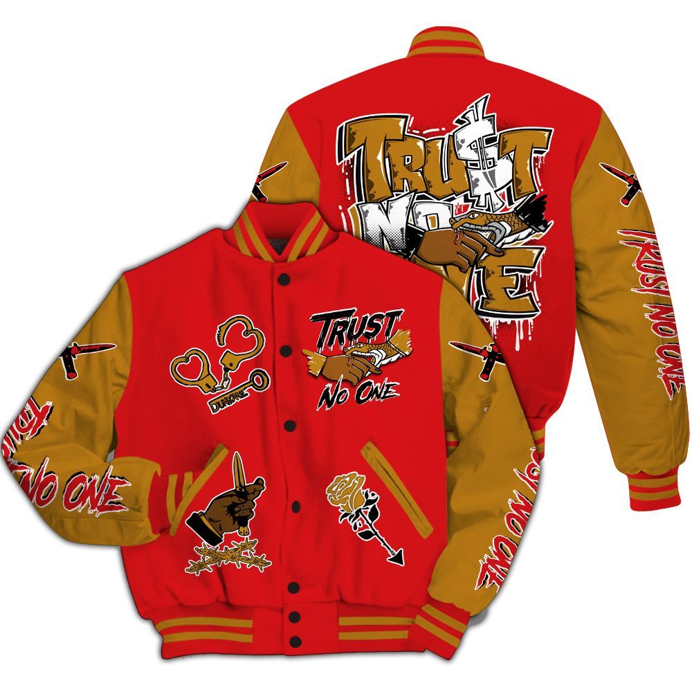 Varsity Jacket To Match Scoot Zeros Retro Portland - Trust No One Dripping All Over Print