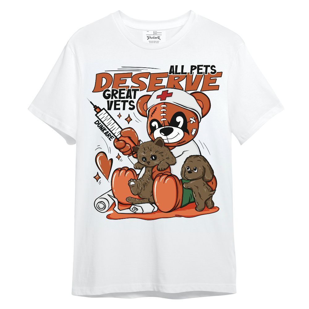 Shirt To Match Low Miami 5s - All Pets Deserve Great Vets Bear Shirt Unisex Oufit Unisex Shirt