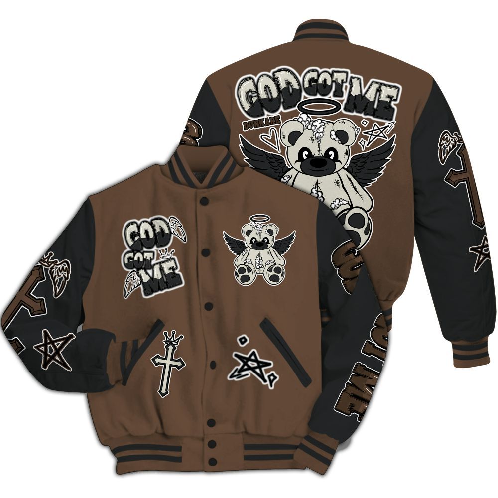 Varsity Jacket To Match Palomino 1s - Gods Guides Me Bear All Over Print