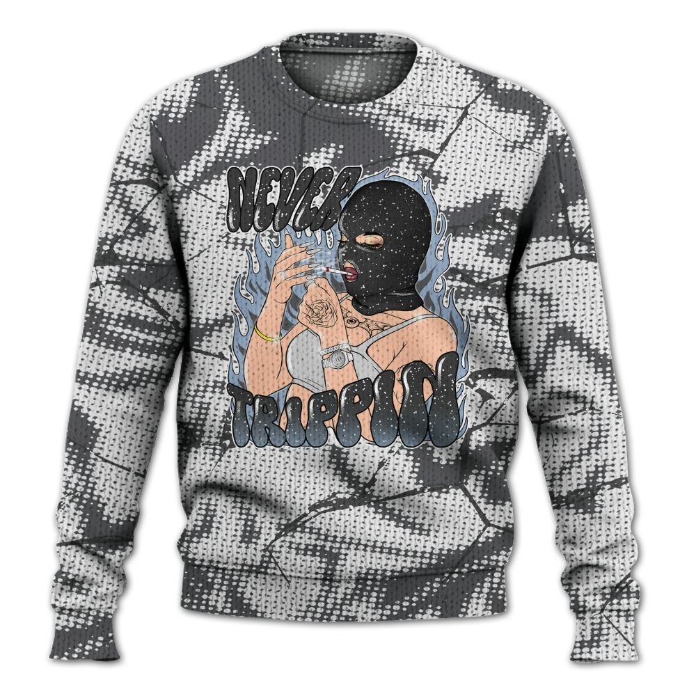 Knitted Sweater To Match Reverse Black White 6s - Ne'er Trippin' Unique Crack