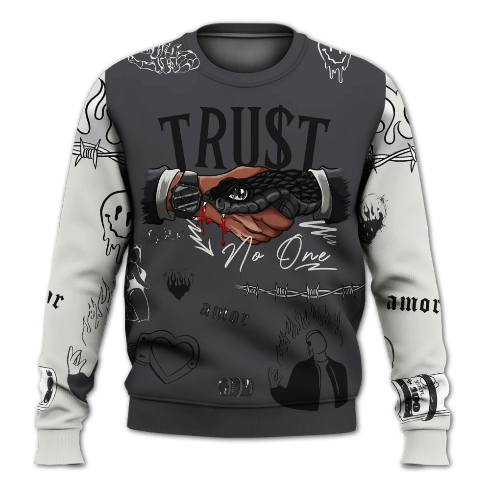 Sweatshirt To Match Fear 4s - Snake Trust No One All Over Print
