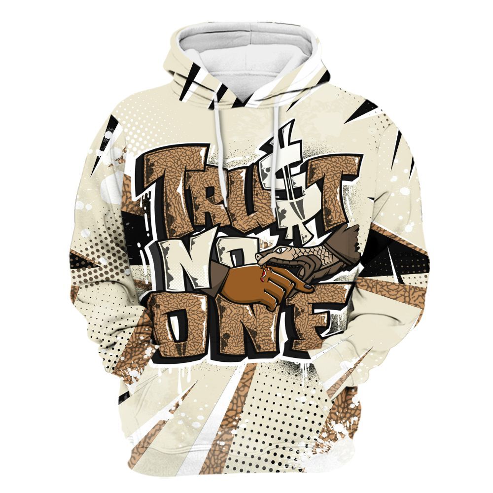 Hoodie To Match Orewood Brown 3s - Poly Trust No One Dripping All Over Print