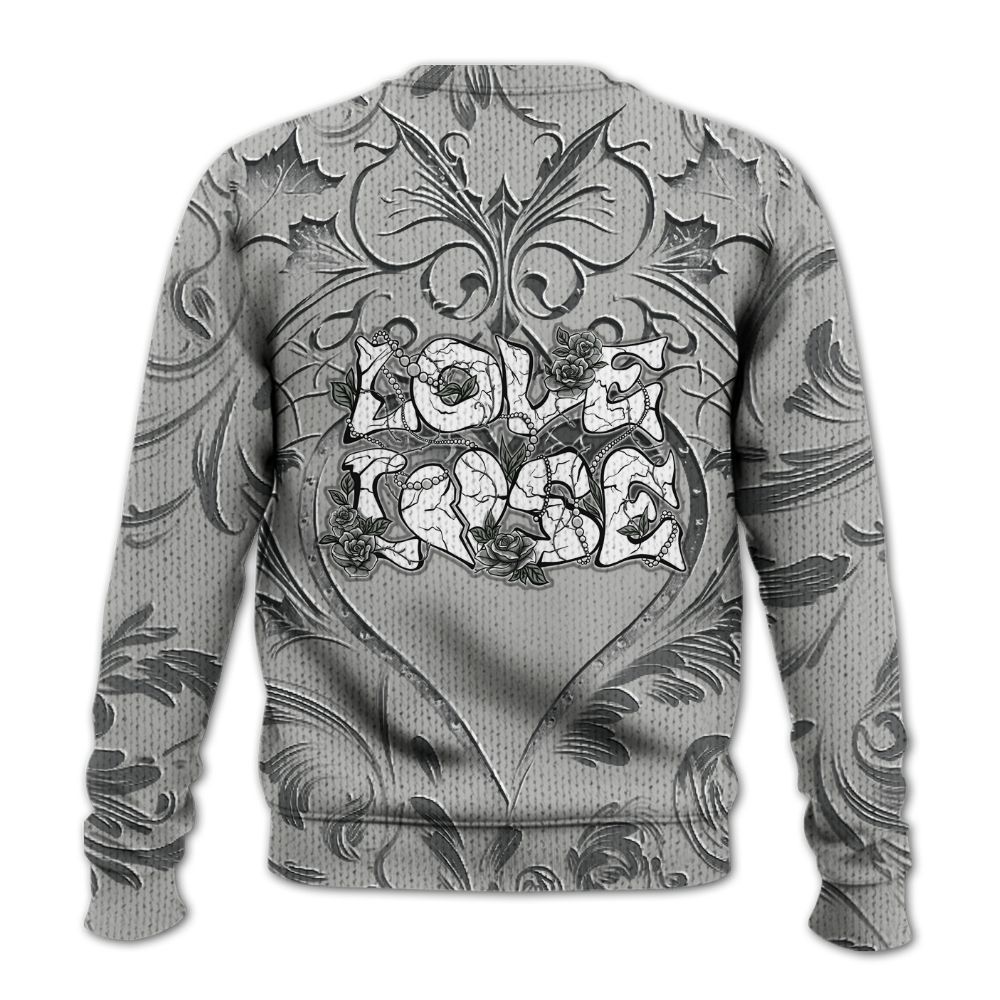 Knitted Sweater To Match Retro Wet Cement 4s - Loves Lose Gothic