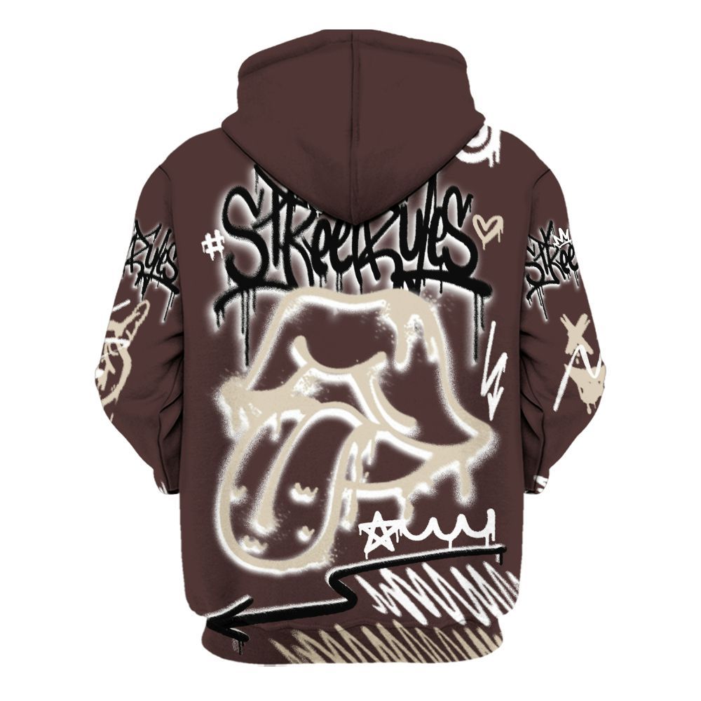 Hoodie To Match Burgundy Crush 3s - Break Rules Streetwear All Over Print