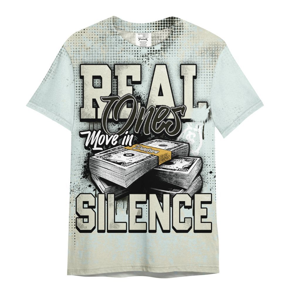 Shirt To Match Pure Platinum 4s - Move In Silence Money Street Retro All Over Print
