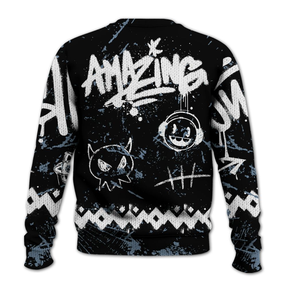 Knitted Sweater To Match Black Chrome 6s - Friday Sneaker Crayon