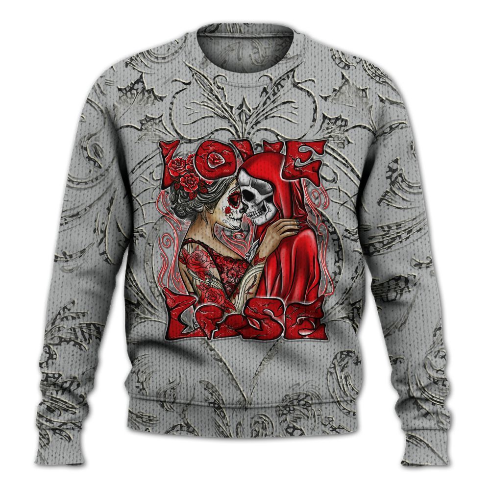 Knitted Sweater To Match Cement Grey 3s - Loves Lose Gothic