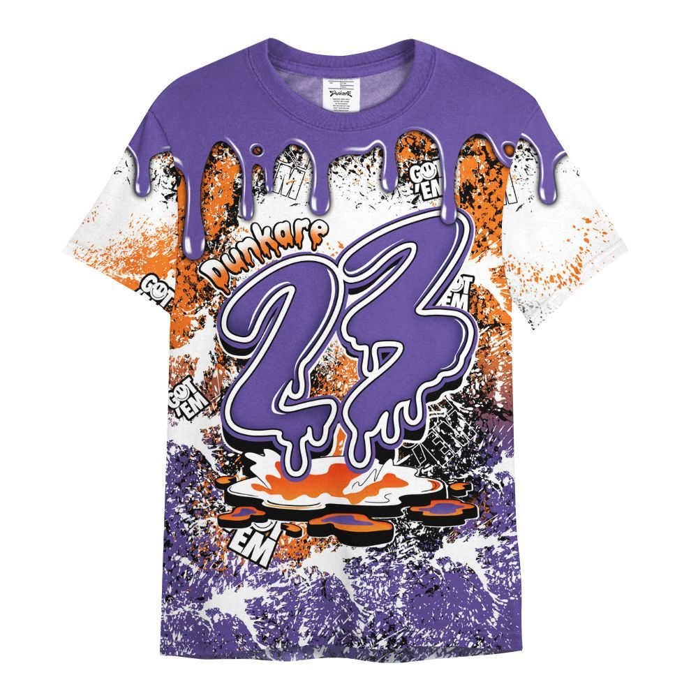 Shirt To Match Air Max Waffle SP Voltage Purple - Dripping 23 Drip All Over Print