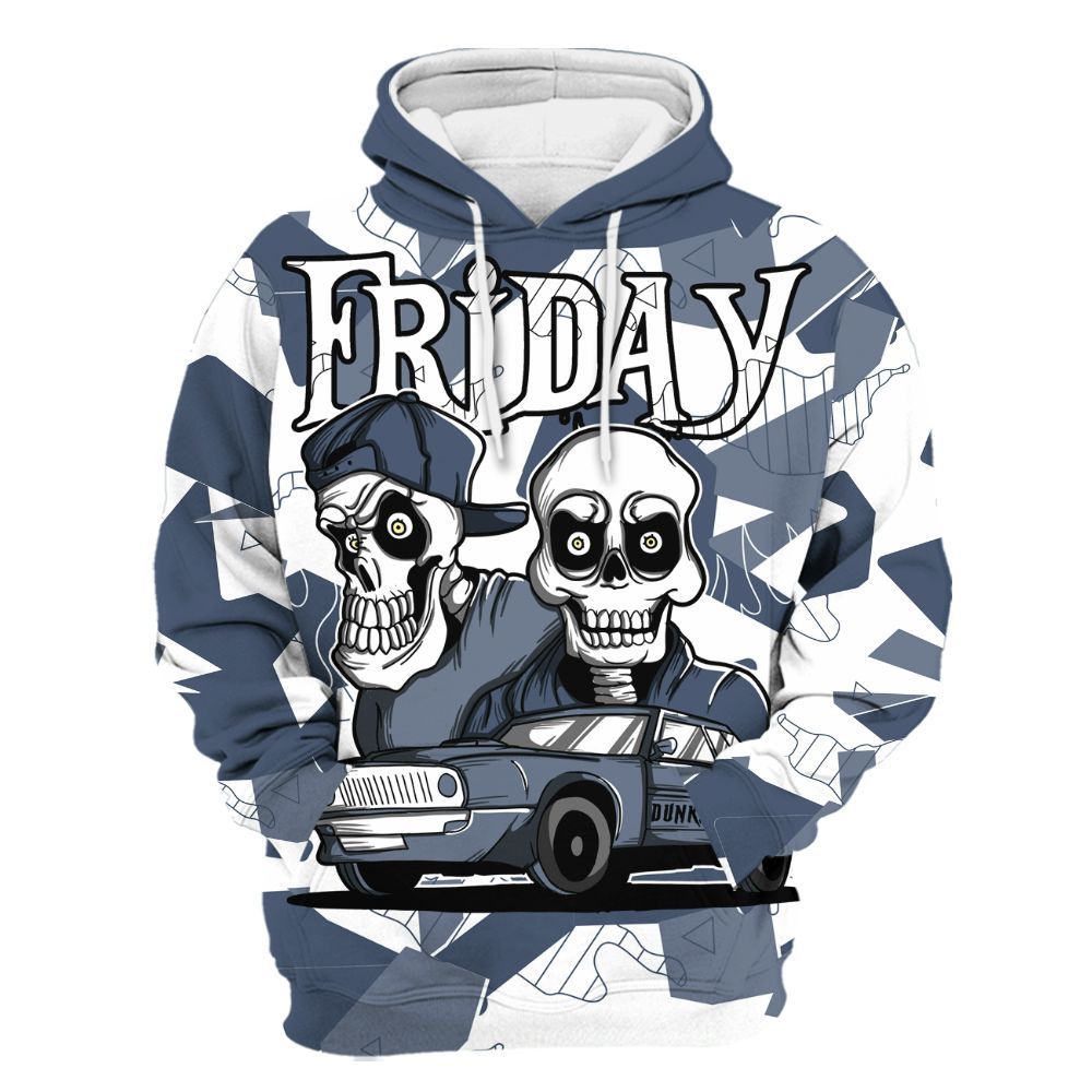 Hoodie To Match Low Diffused Blue 11s - Friday Funny Retro All Over Print