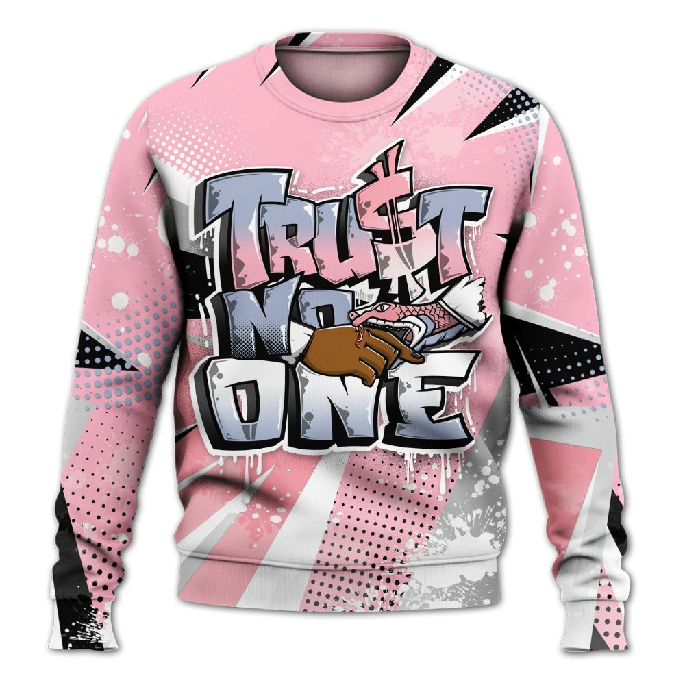 Sweatshirt To Match Retro 35th Anniversary 5s - Trust No One Dripping All Over Print