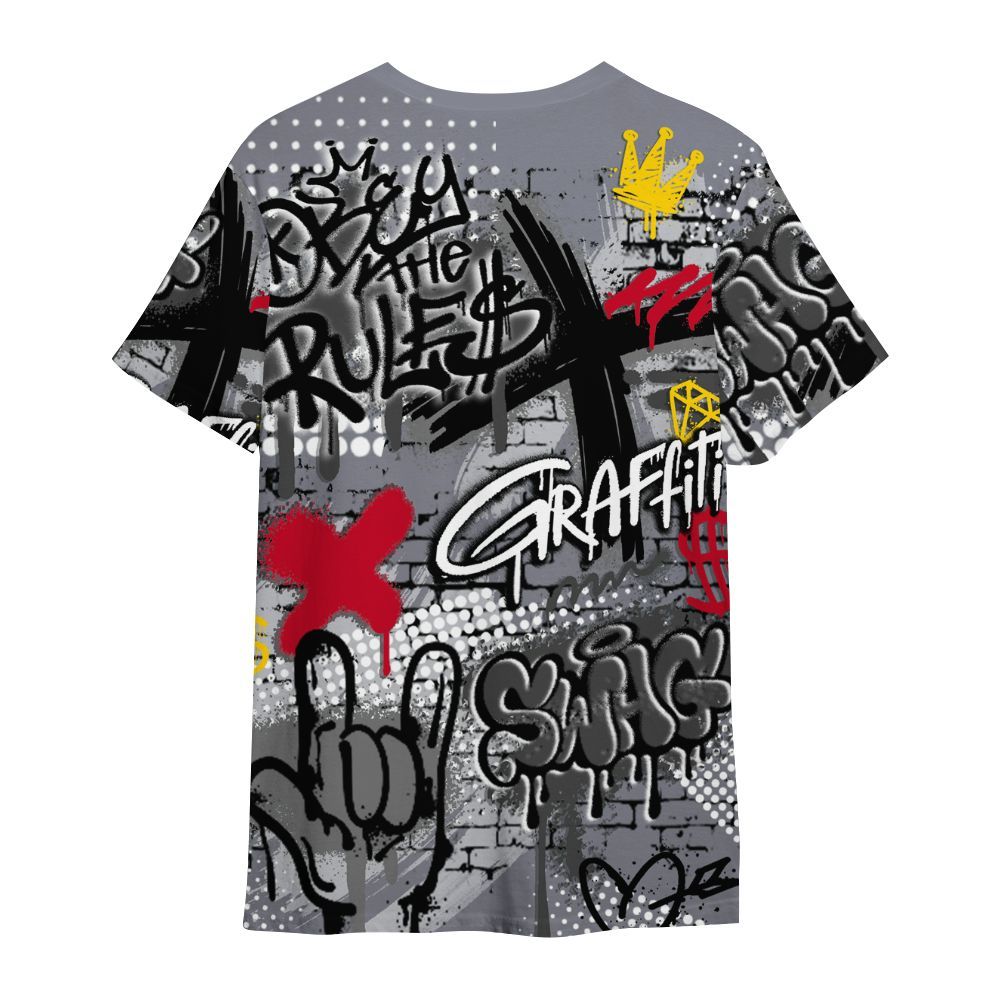 Shirt To Match Retro Black Flint 13s - True It Real Graffiti Streetwear All Over Print