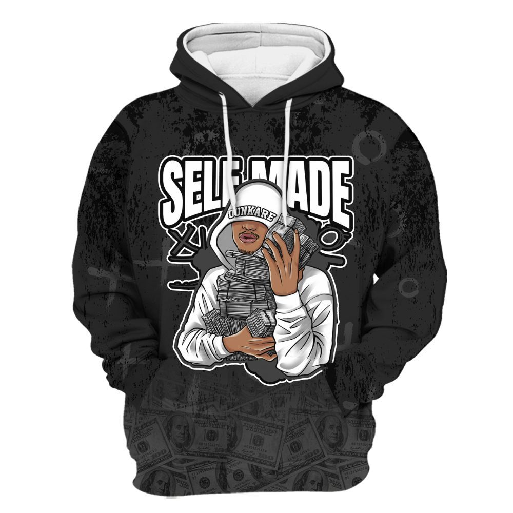 Hoodie To Match Black Cat NET 4s - Selfmade Unique Drip All Over Print