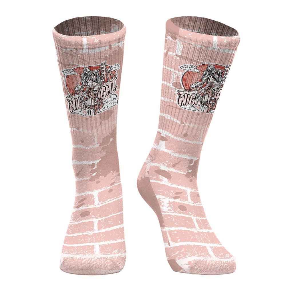 Sock To Match Low Legend Pink 11s - Seeya Skeleton Brick