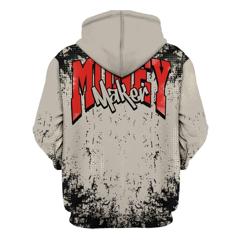 Hoodie To Match Low OG Phantom 1s - Move In Silence Money Street Retro All Over Print