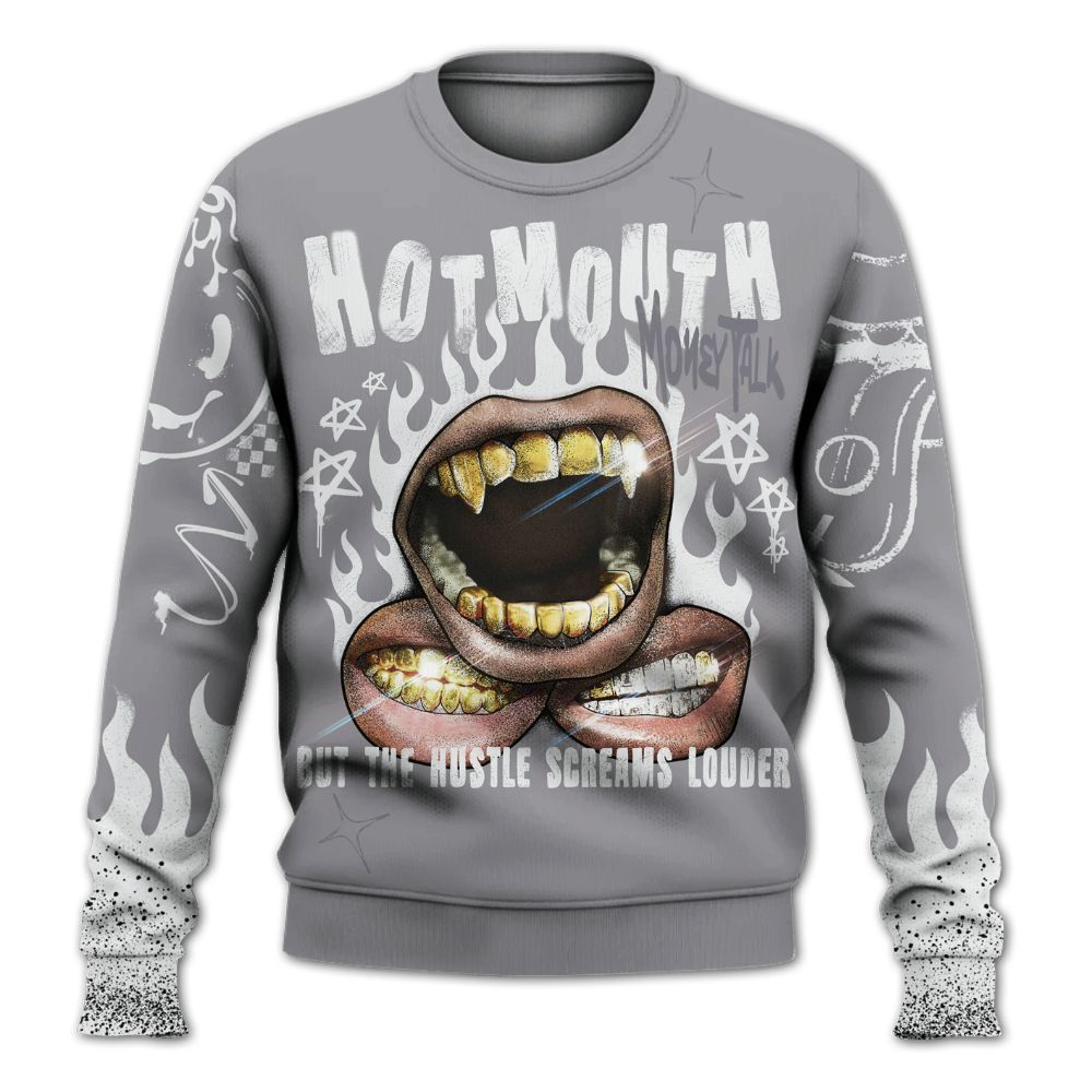 Sweatshirt To Match Low Cement Grey 11s - Mouth Burning Street Style All Over Print