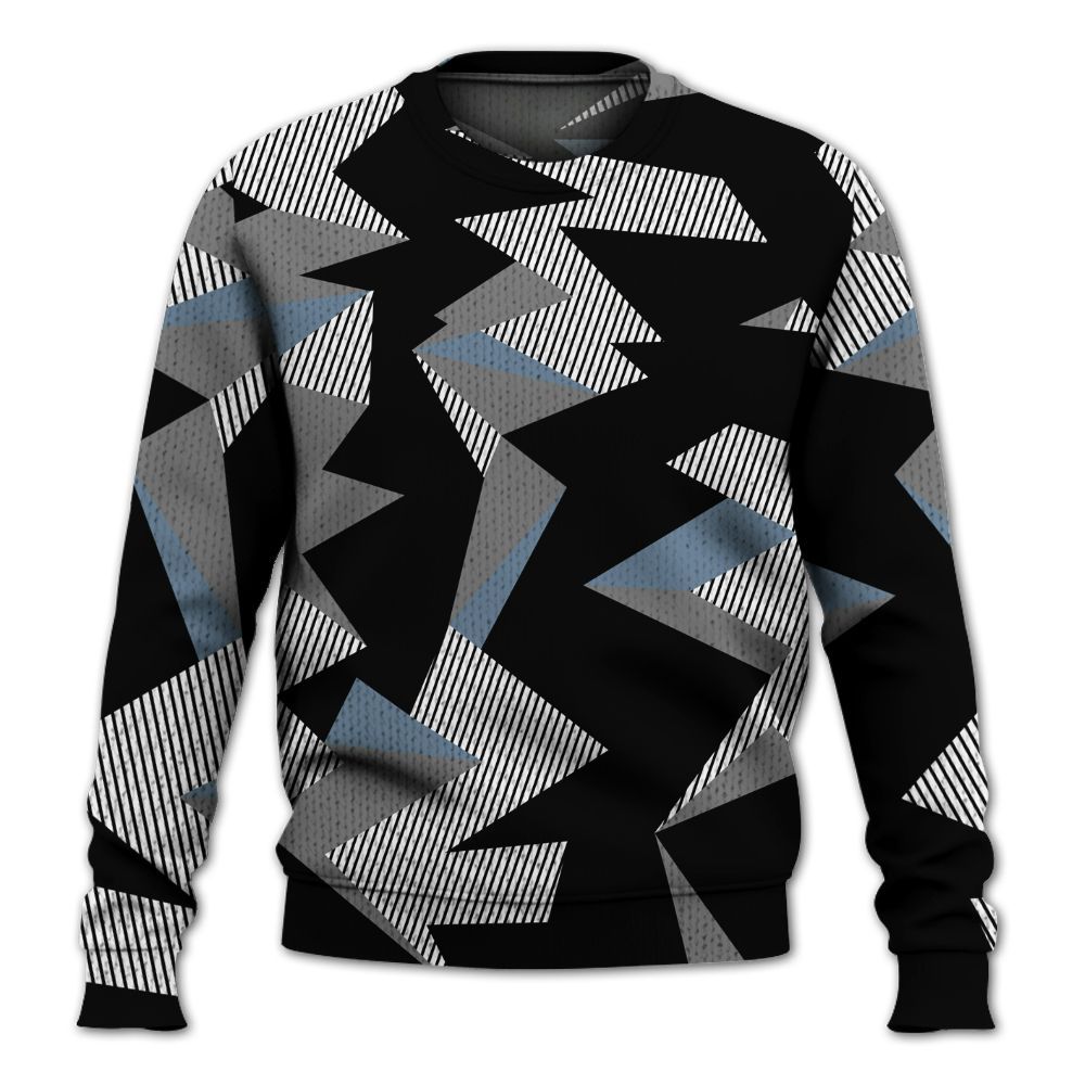 Knitted Sweater To Match Black Chrome 6s - Geometric Camouflage Pattern