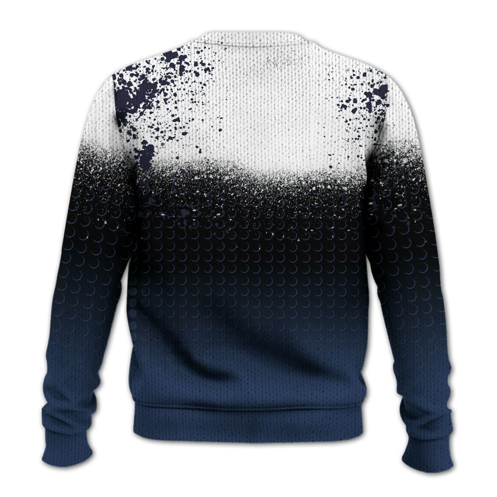 Knitted Sweater To Match Low 85 Metallic Blue 1s - Halftone Time Is Money