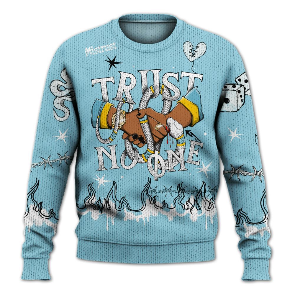 Knitted Sweater To Match Dunk High Homer Simpson - Trust No One Snake-Bite Doodle Crayon