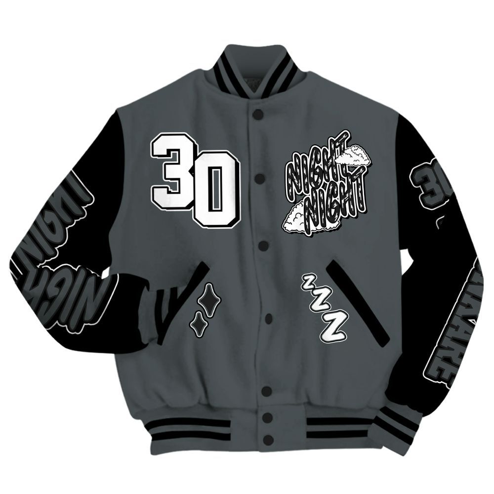 Varsity Jacket To Match Black RM Nigel Sylvester 4s - Seeya Skeleton All Over Print