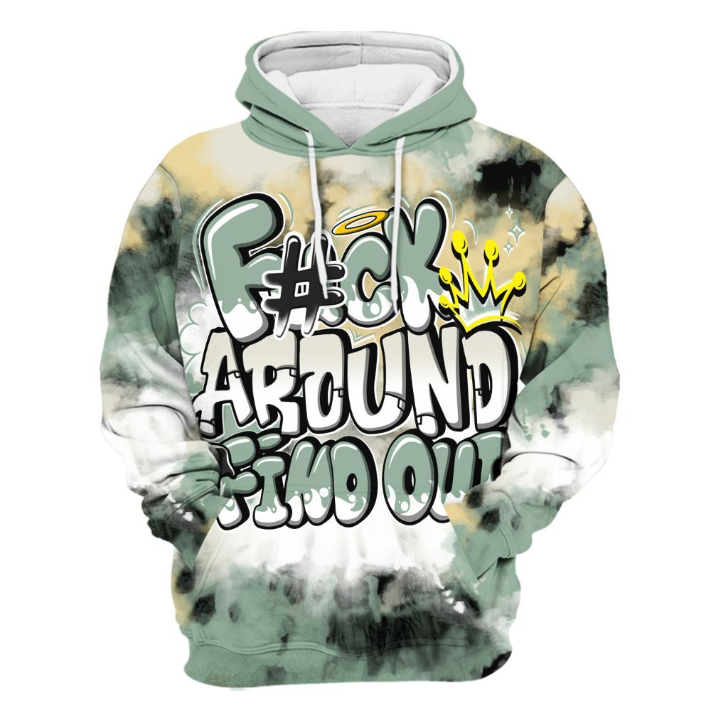 Hoodie To Match Joins Year Of The Snake 5s - Tie Dye FK Around Find Out All Over Print