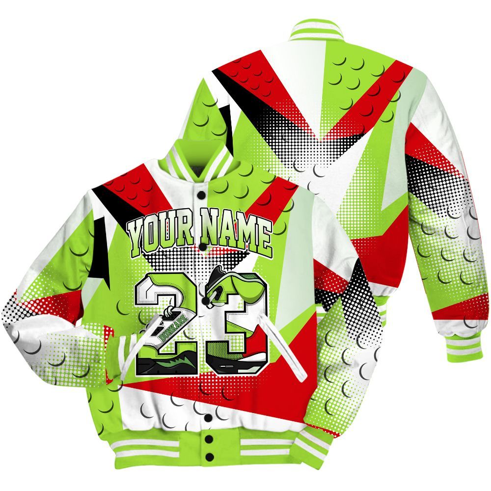 Varsity Jacket To Match Kobe 6 SE Grinch Shirt, Poly Custom Name Number 23 5s All Over Print