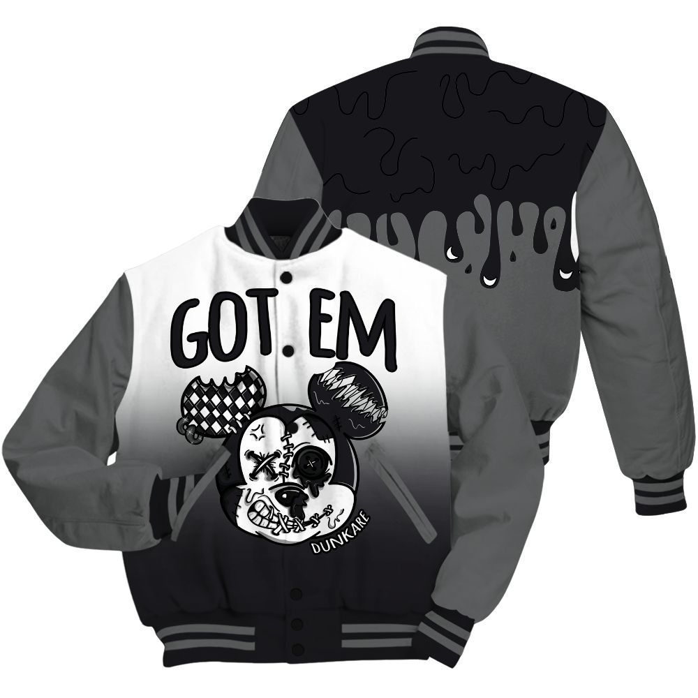 Varsity Jacket To Match White Thunder 4s Shirt, Got Em Dripping All Over Print