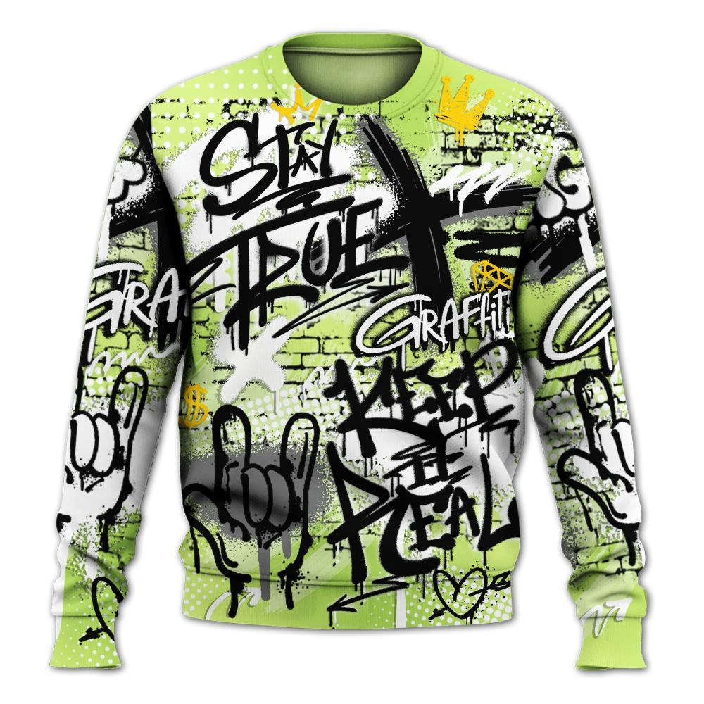 Sweatshirt To Match Air Max SNDR Volt - True It Real Graffiti Streetwear All Over Print