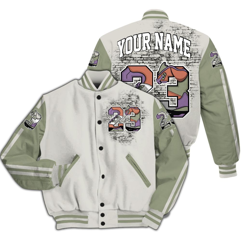 Varsity Jacket To Match Dunk Low Floral Swoosh 2025 - Custom Name Number 23 5s All Over Print