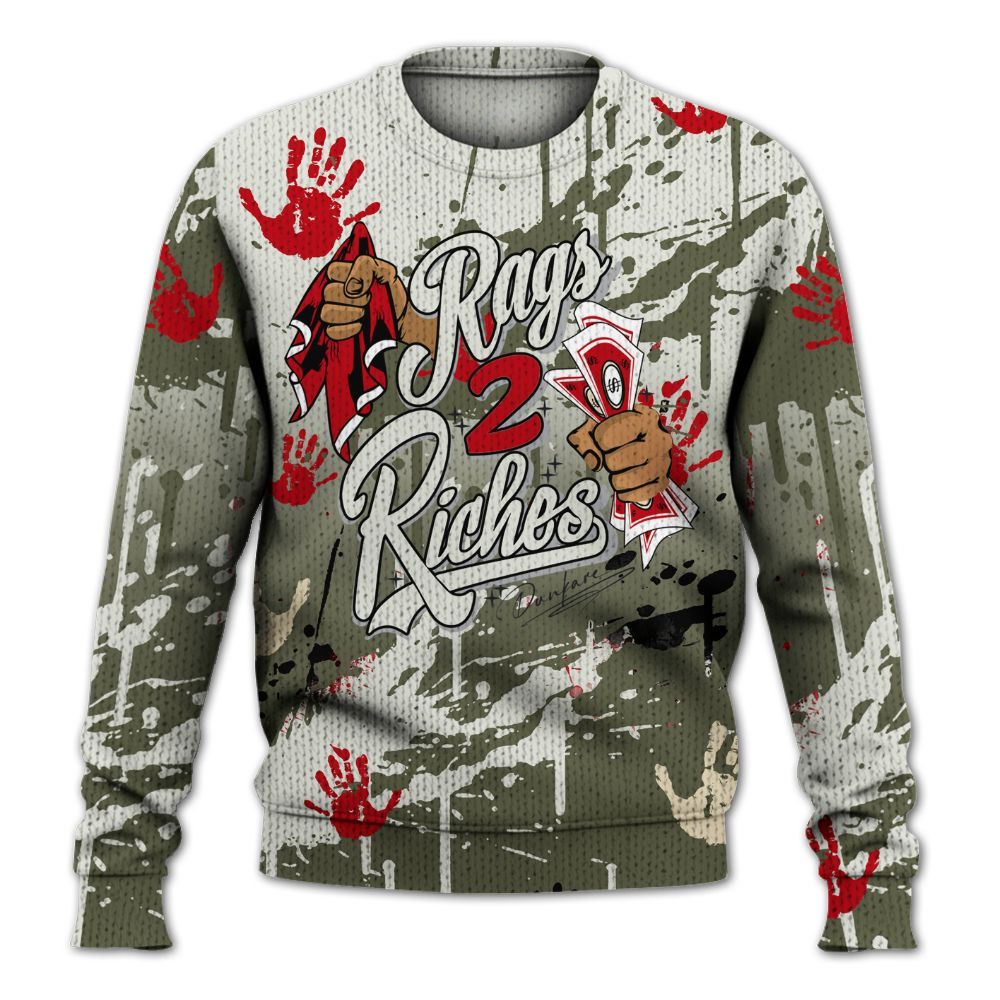 Knitted Sweater To Match Low OG Medium Olive 1s - Rag 2 Riches