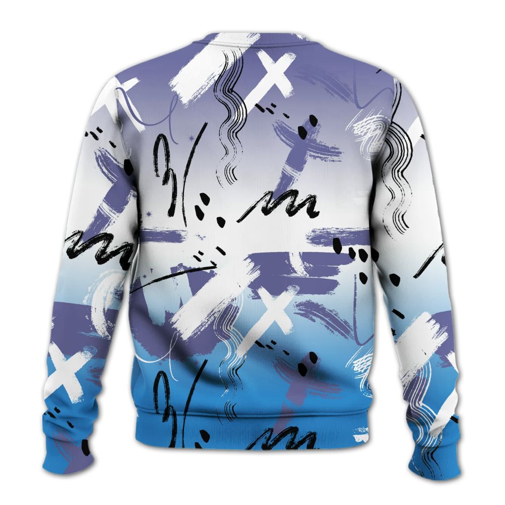 Sweatshirt To Match Hi-Res Blue 700s - Money Hustle Grind Pray All Over Print