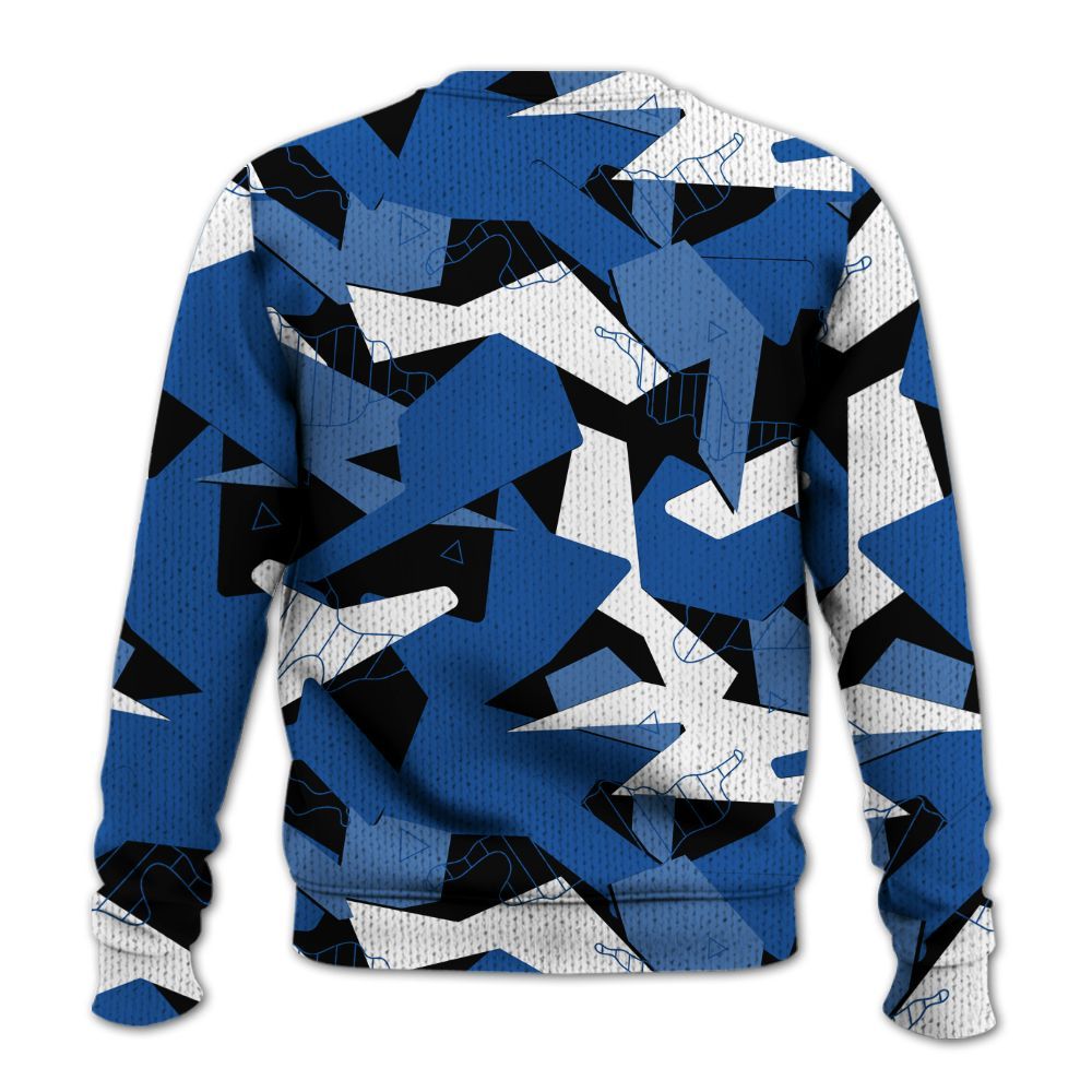 Knitted Sweater To Match Low Space Royal 11s - Friday Funny Retro