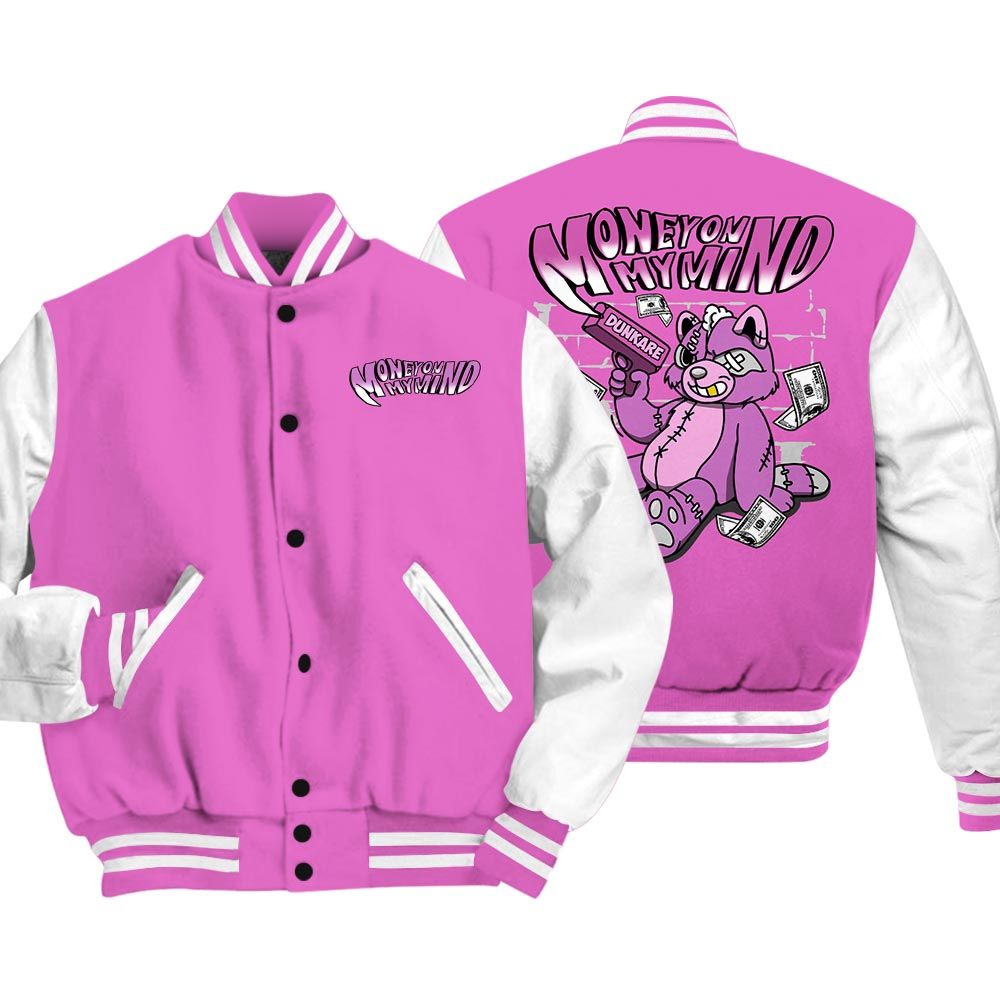 Varsity Jacket To Match Hyper Violet 4s Varsity - Money On My Mind Raccoon Varsity Unisex 0305 DNY