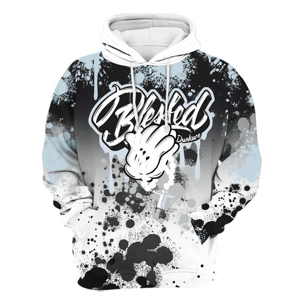 Hoodie To Match Kobe 9 Protro Halo - God Blessed Ink Drip All Over Print