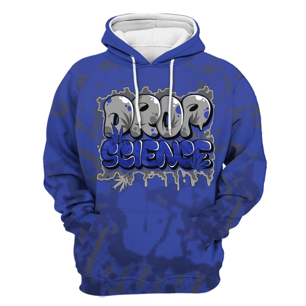 Hoodie To Match Air Max Plus Black Racer Blue - Drop Science Street All Over Print