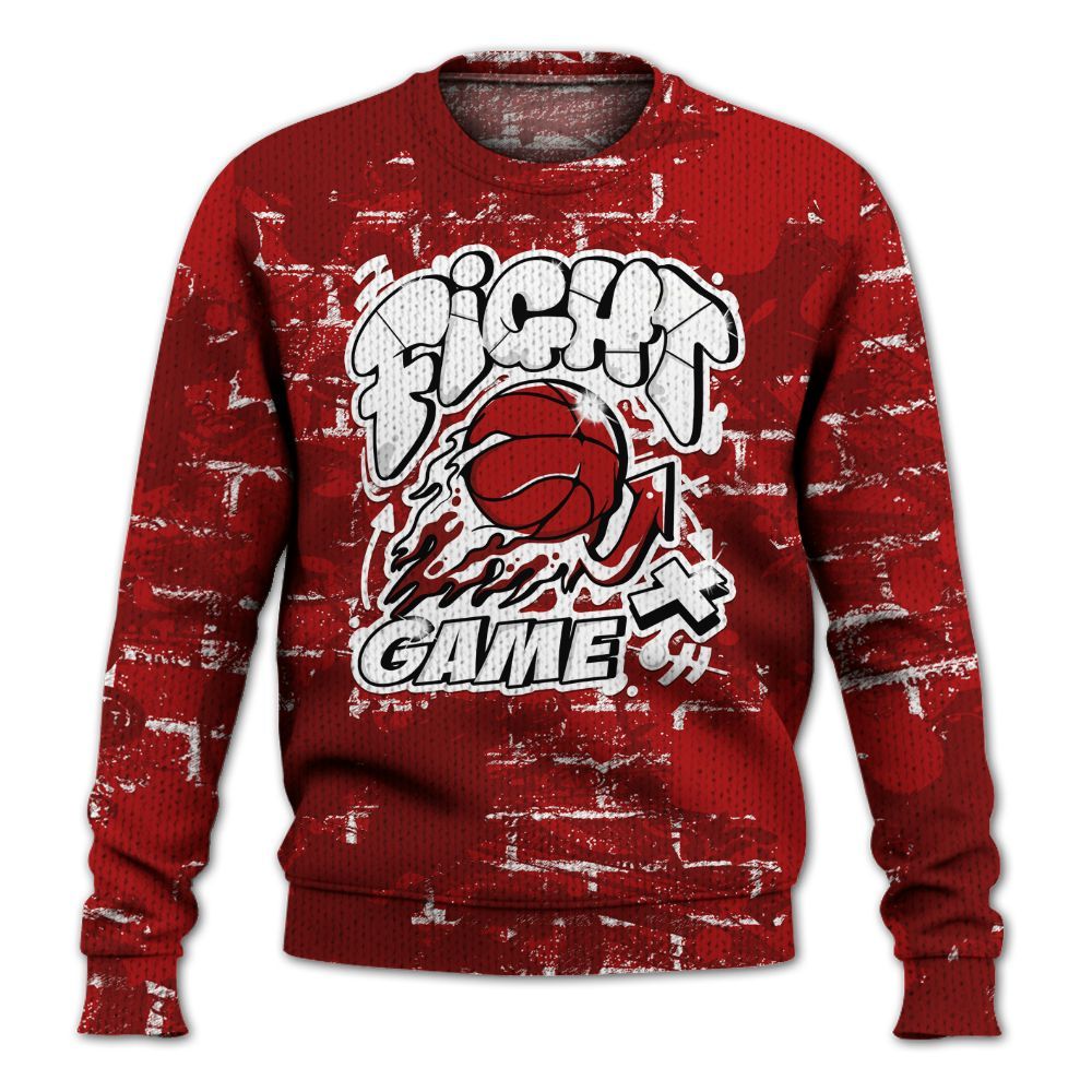 Knitted Sweater To Match Red Taxi 12s - Fighter Games Graphic Street Art