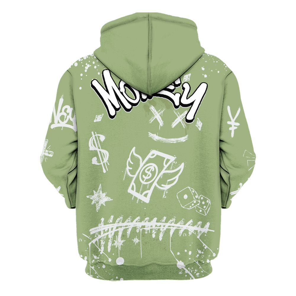 Hoodie To Match Oil Green 4s - Everybody Paid In Full Crayon All Over Print