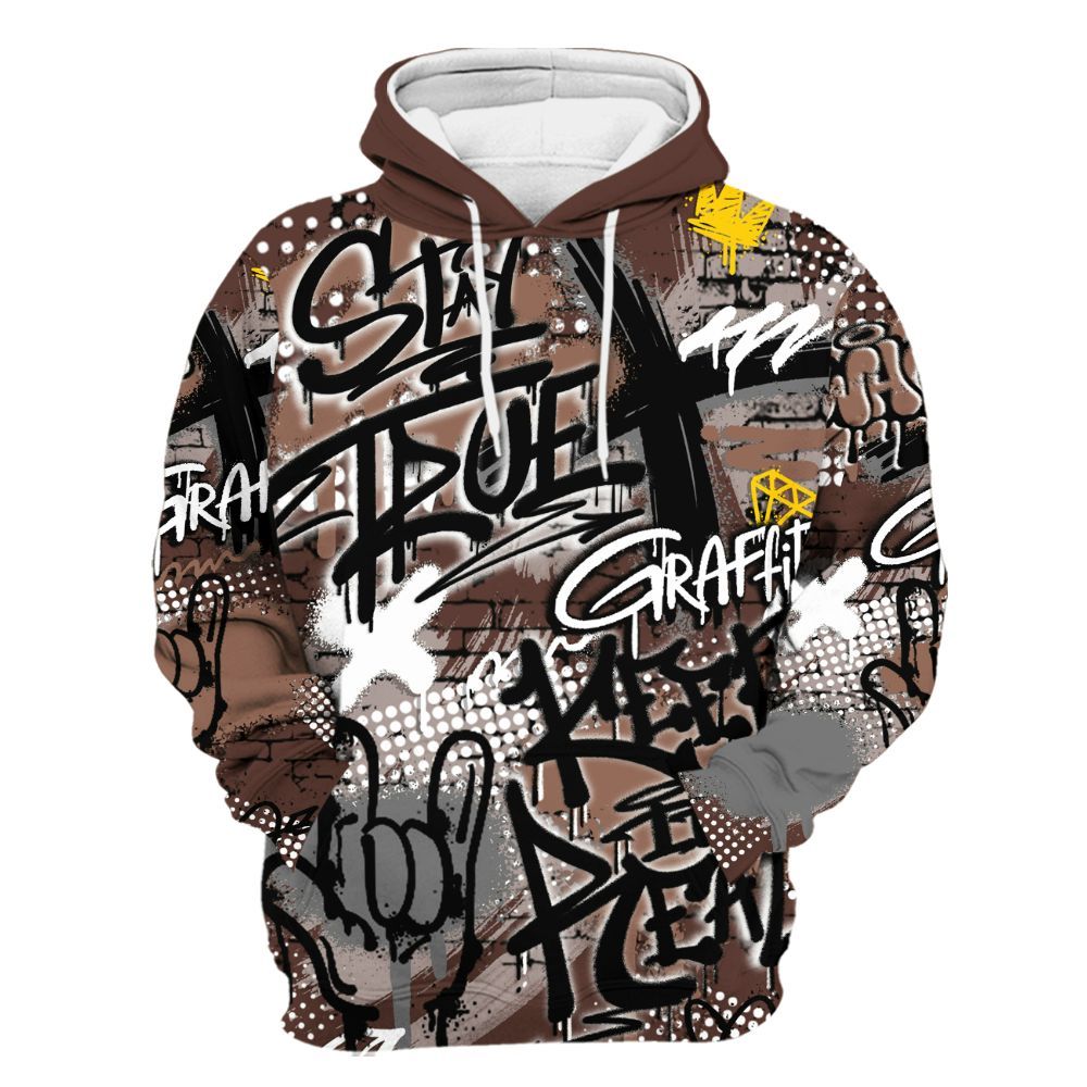 Hoodie To Match KD 4 Christmas - True It Real Graffiti Streetwear All Over Print