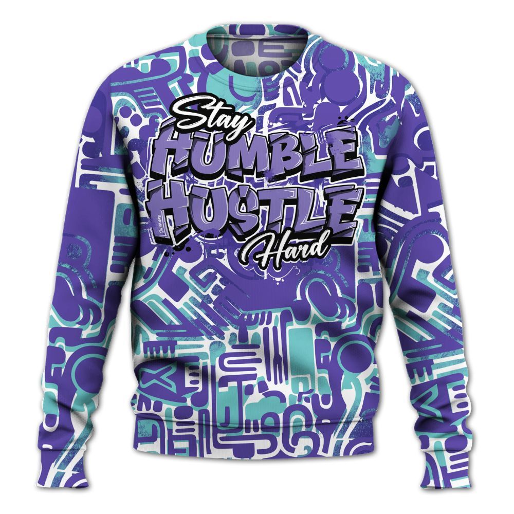 Sweatshirt To Match Low Hornets 1s - Humble Hustle Retro All Over Print