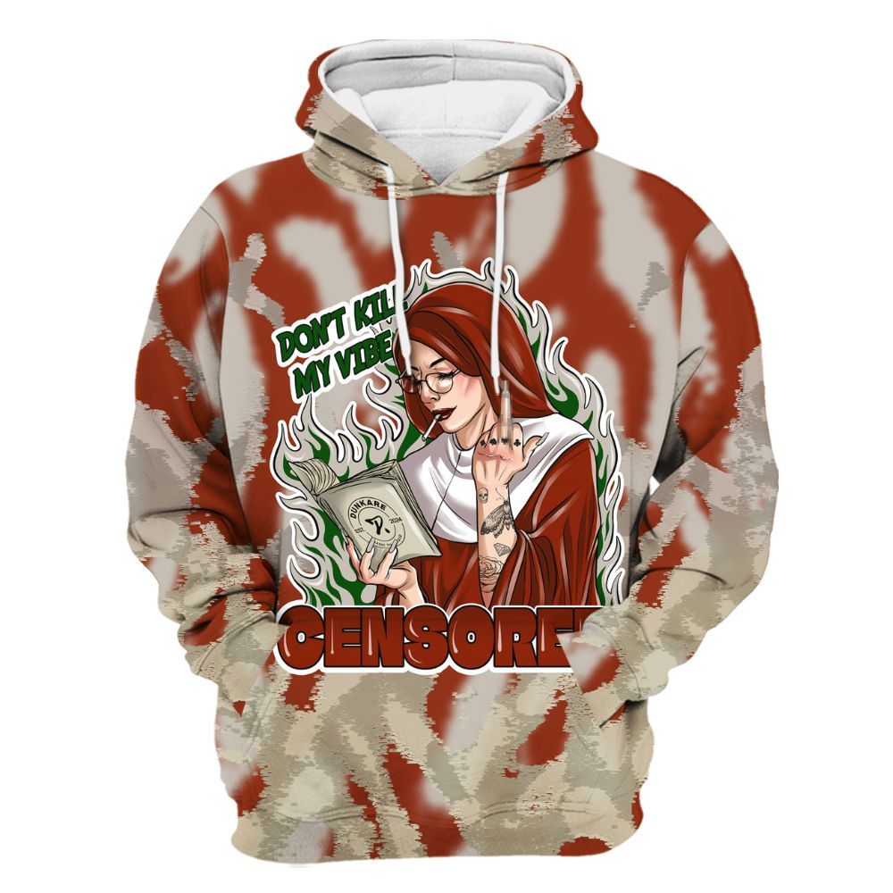 Hoodie To Match El Grito 5s - Censoredz Burn All Over Print