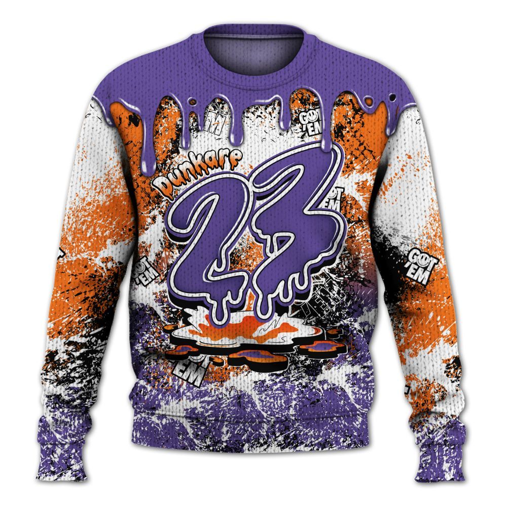 Knitted Sweater To Match Air Max Waffle SP Voltage Purple - Dripping 23 Drip