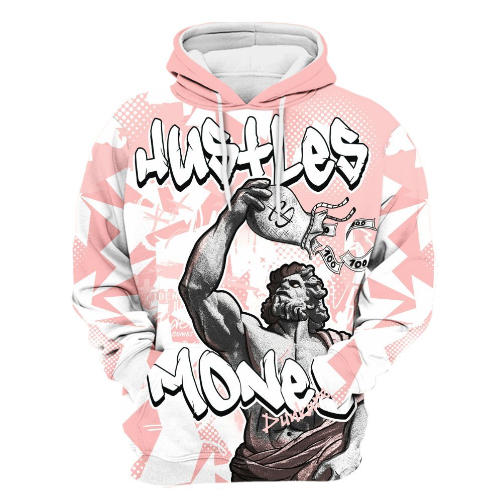 Hoodie To Match Low Legend Pink 11s - Huslte Money Retro All Over Print