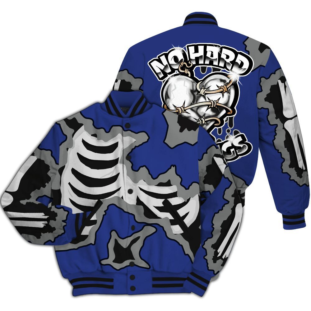 Varsity Jacket To Match JM Pro Black Concord - Hard Feeling Graphic Heart Break All Over Print