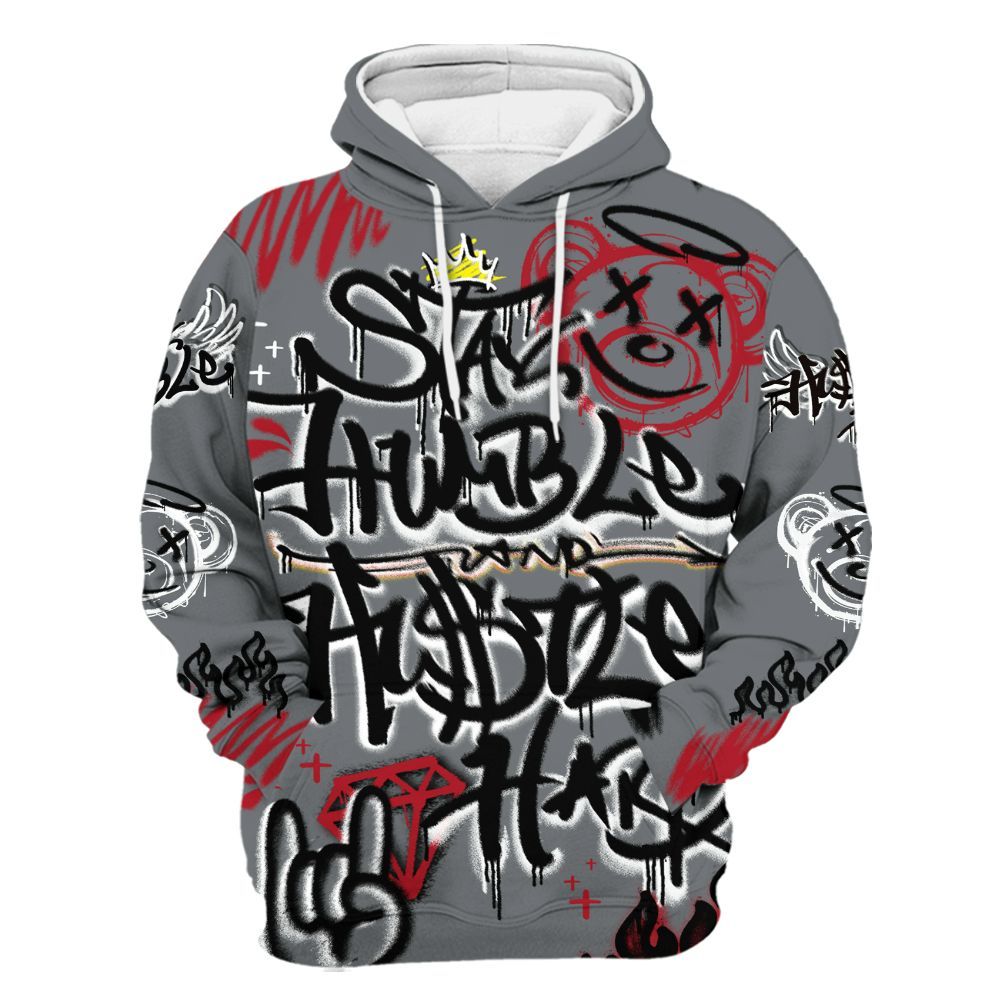 Hoodie To Match Retro Fire Red 9s - Humble Drip Streetwear Graffity All Over Print