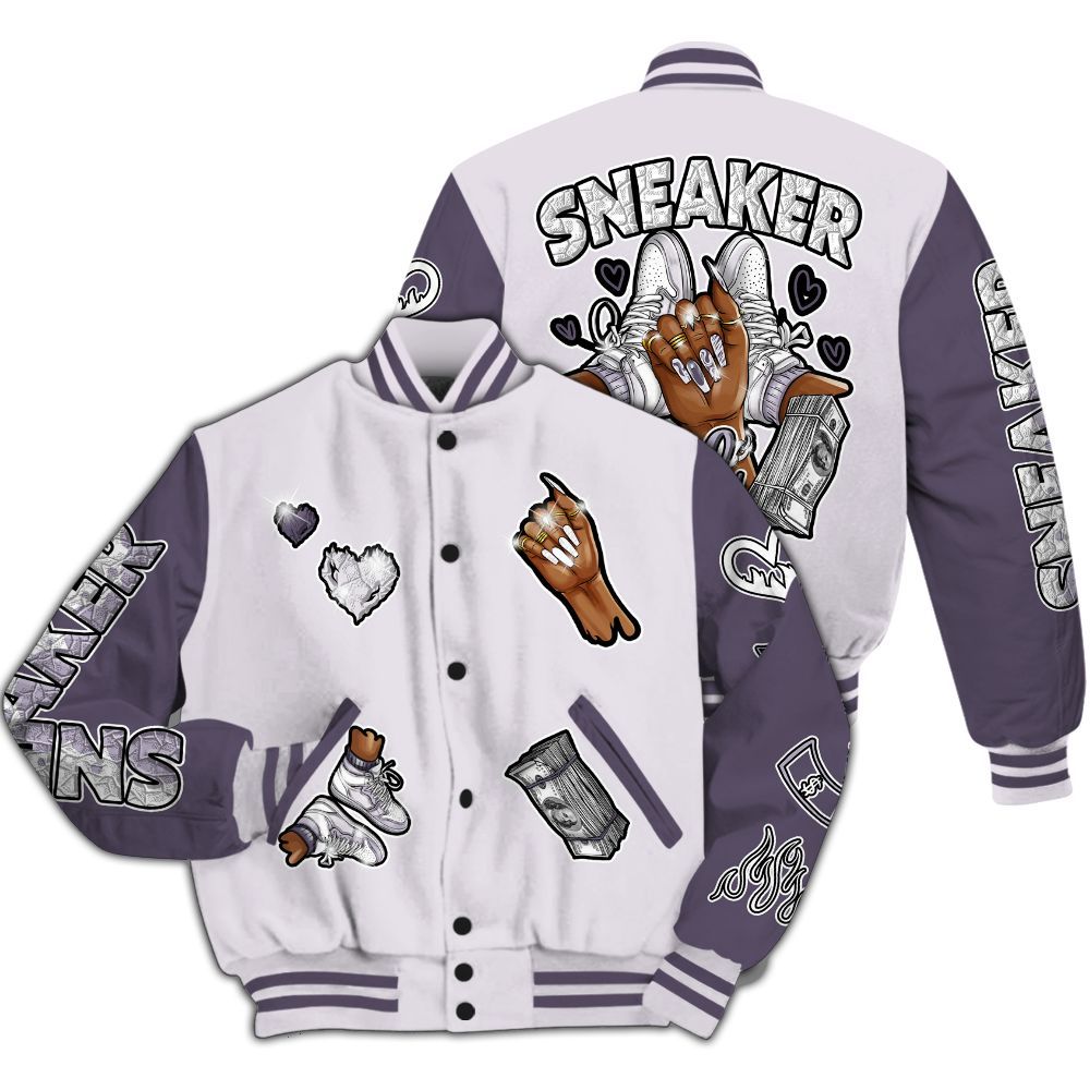 Varsity Jacket To Match Book 1 Lilac Bloom - Sneakerz Girlz All Over Print