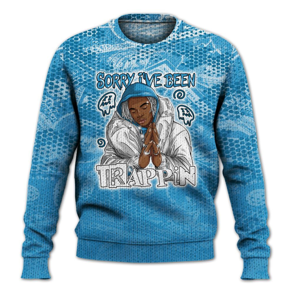 Knitted Sweater To Match Powder Blue 9s - Trappin' Banknote