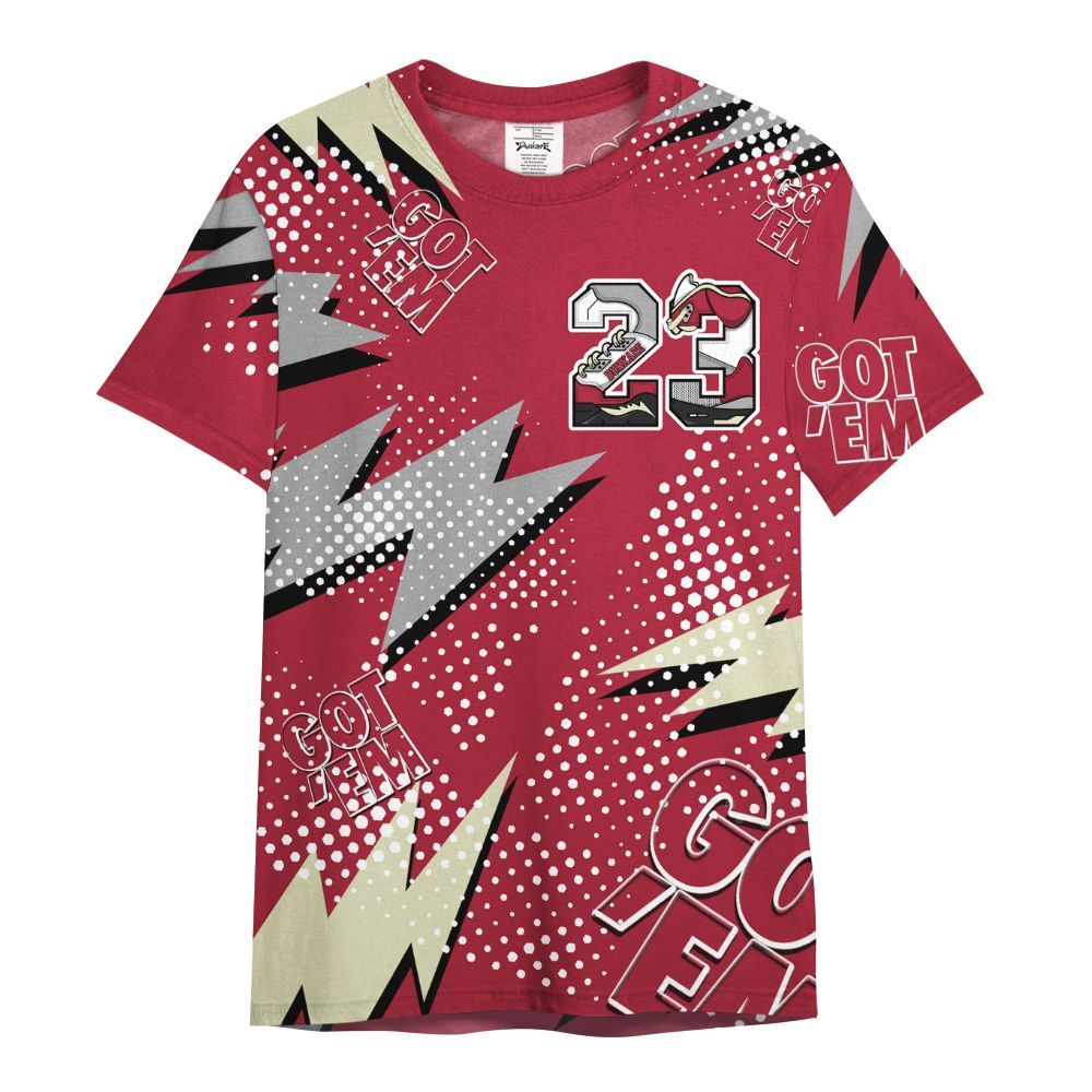 Shirt To Match High OG Chicago Shadow 1s - 23 Custom Name 5s All Over Print