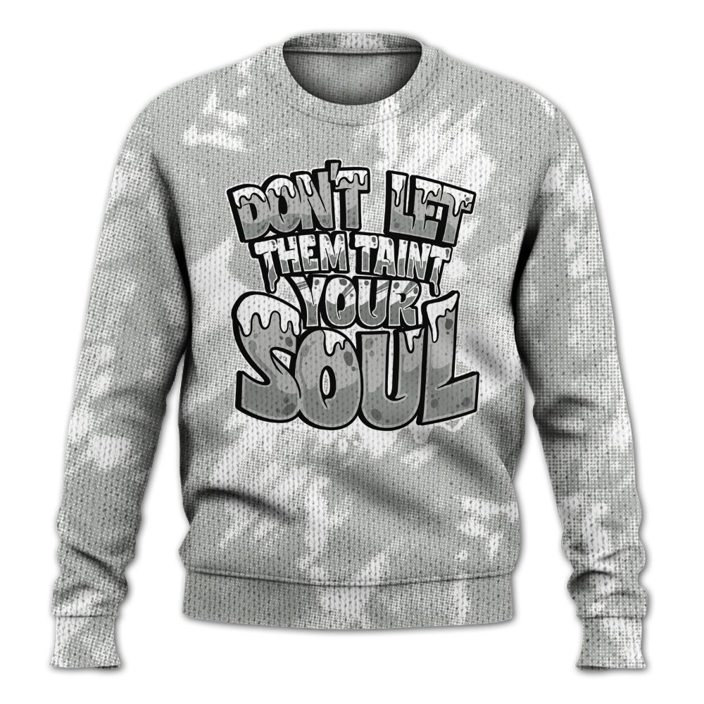 Knitted Sweater To Match Paris Cement Grey 4s - Never Taint Your Soul Shirt Unisex Oufit