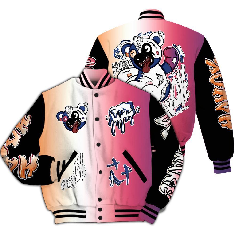 Varsity Jacket To Match Air Griffey Max Los Angeles 1s - Havok Bear All Over Print